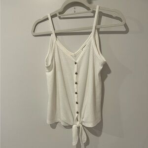 Hippie Rose Sleeveless Front Tie Tank Top